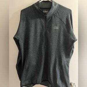 LL Bean Adventure Grid Fleece Quarter Zip Pullover